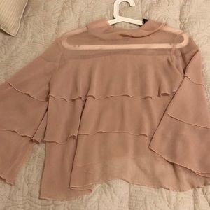 🎉Zara tiered blush top